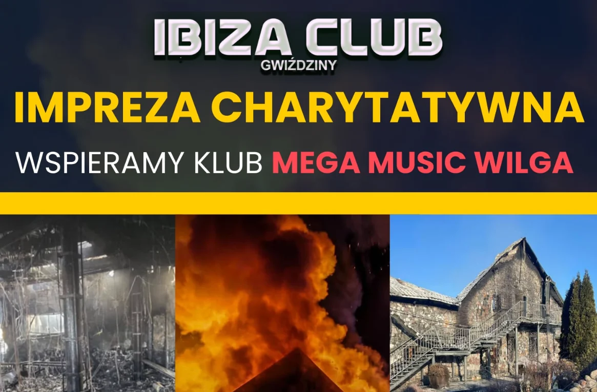 Klub Ibiza Gwiździny zagra charytatywnie dla klubu Mega Music Wilga! Mega Music Wilga