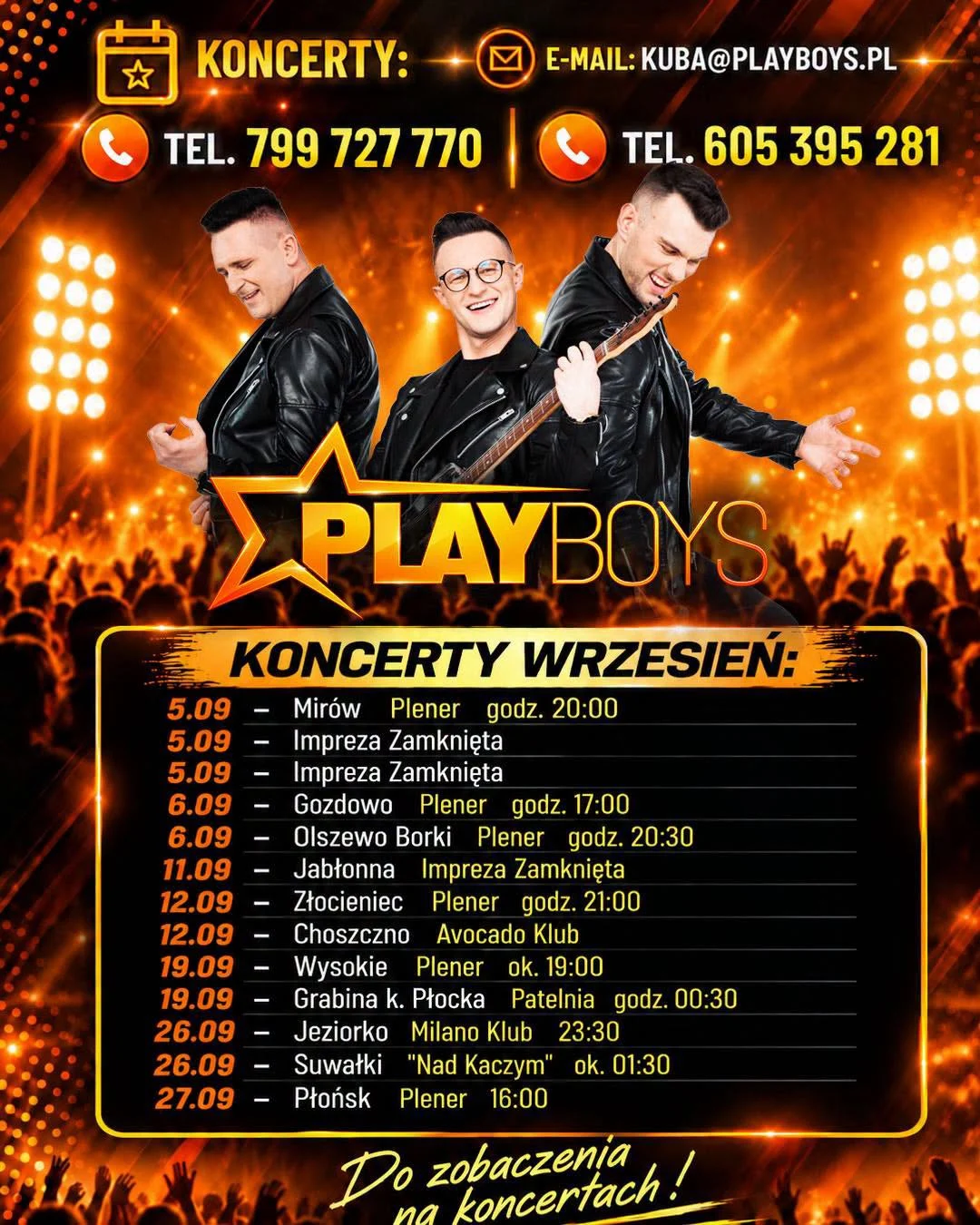 Gdzie zagra zespół Playboys we wrześniu 2026? Gdzie zagra zespół Playboys we wrześniu 2026?